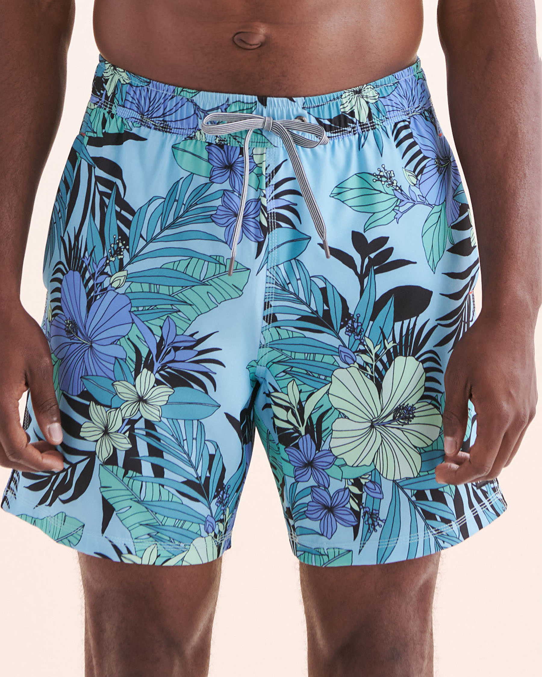 SAXX Oh Buoy 2N1 Stretch 7" Volley Swimsuit With Brief Liner Blue 26S05R7 - View1