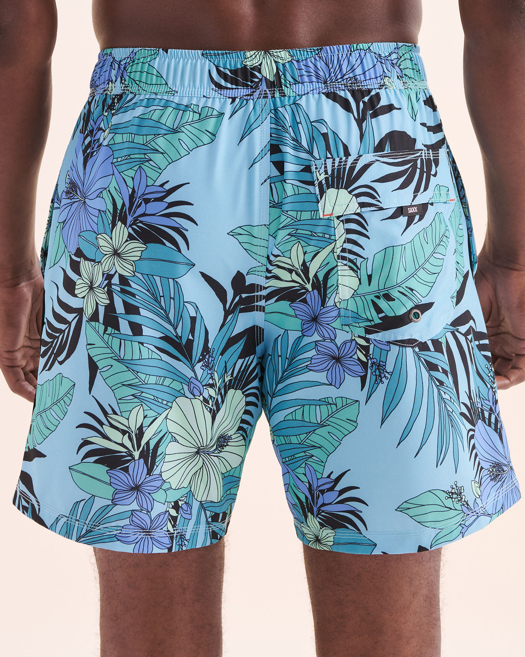 SAXX Oh Buoy 2N1 Stretch 7" Volley Swimsuit With Brief Liner Blue 26S05R7 - View2