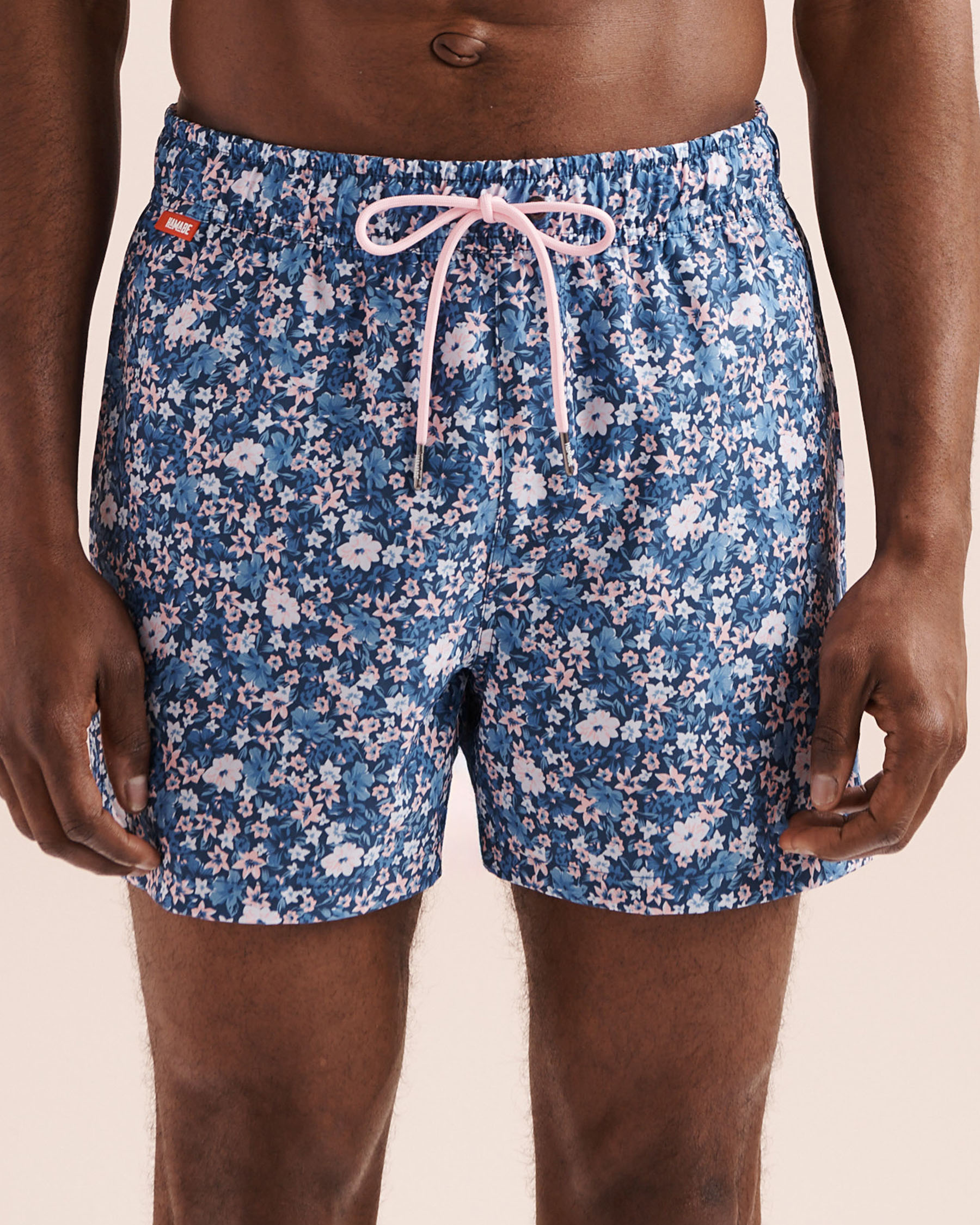 HAMABE Floral Comfort Liner Volley Swimsuit Blue 03100075 - View3
