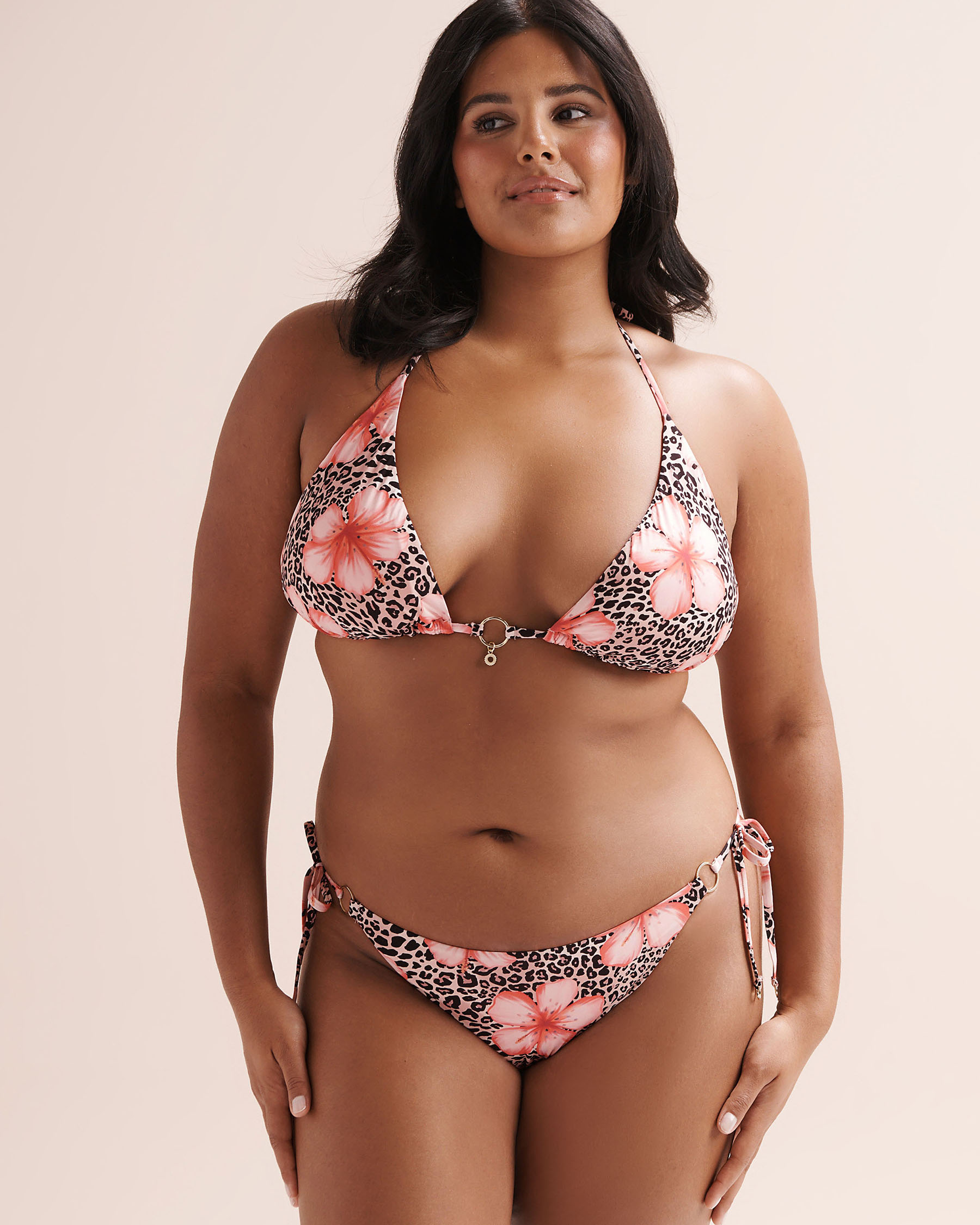 SEATONIC Leopard Floral Cheeky Bikini Bottom Beige 01300557 - View10