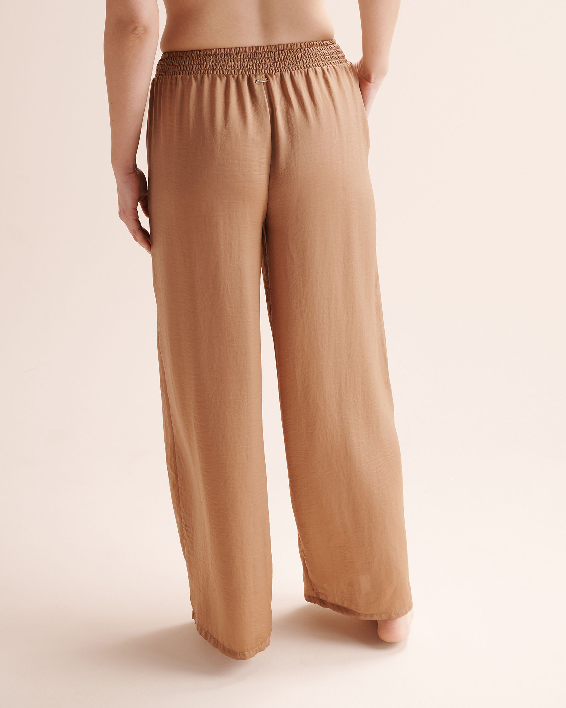SANTEMARE Satin Pants Brown 02200115 - View4