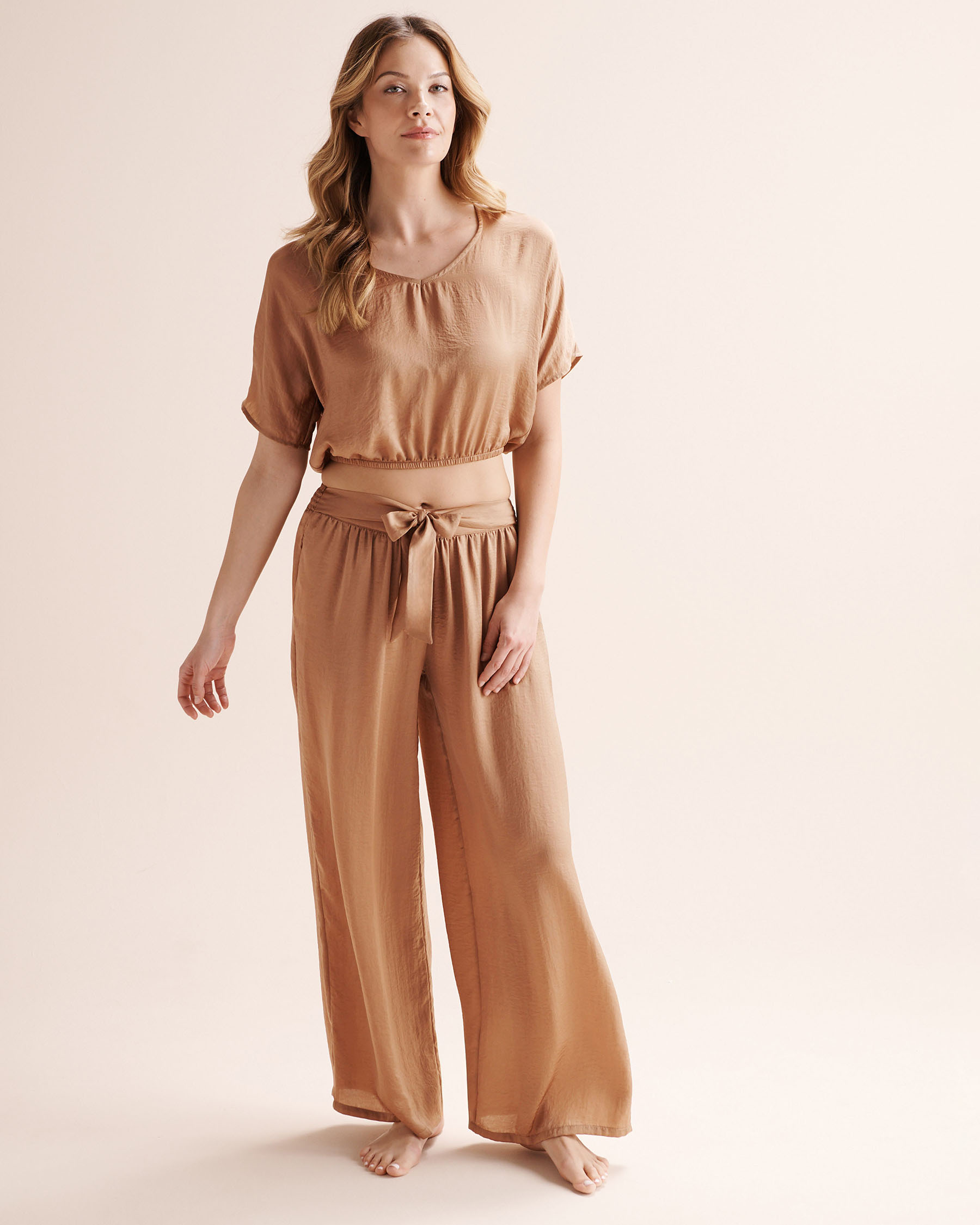 SANTEMARE Satin Top Brown 02100049 - View5