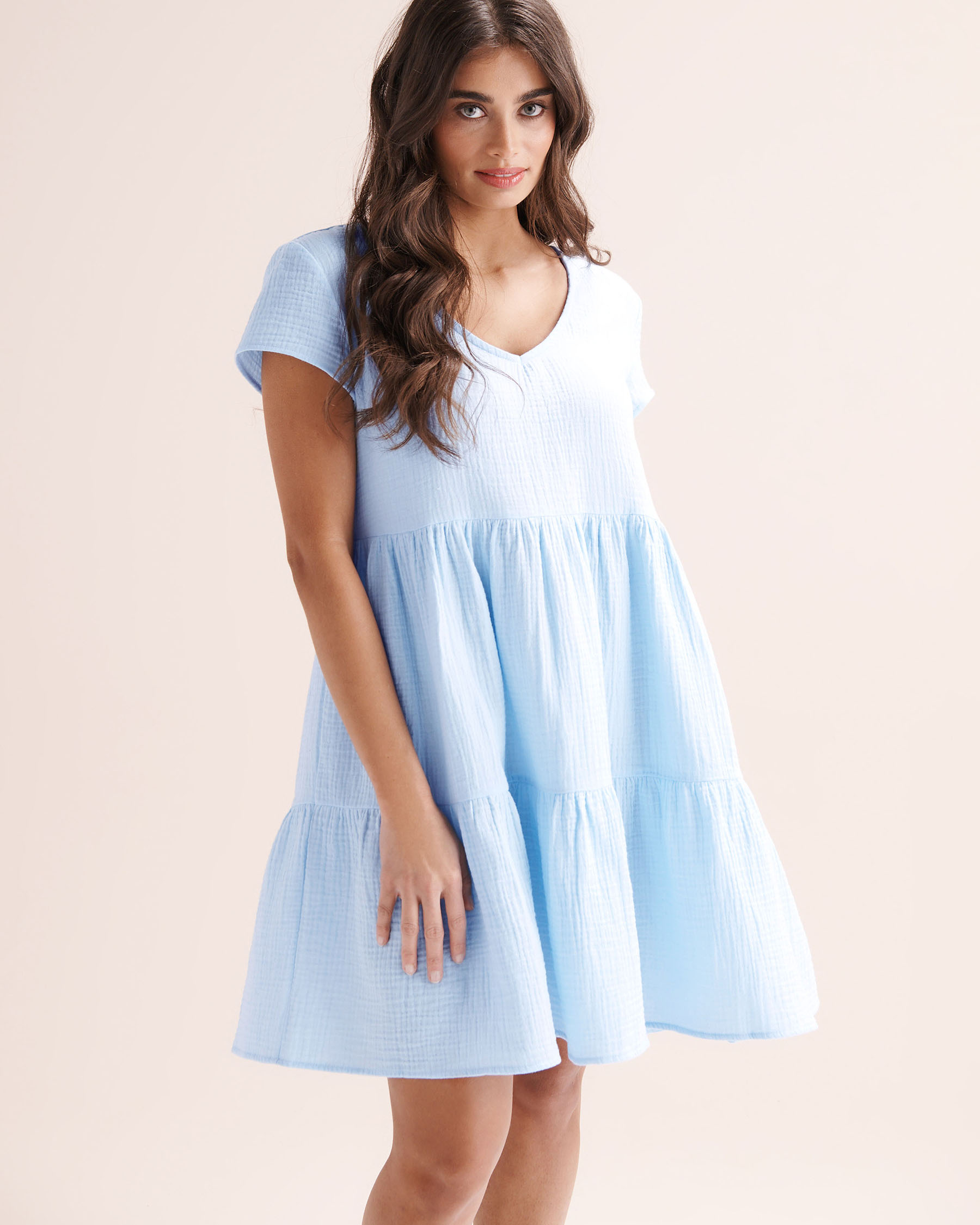 OFF THE BEACH Wrinkle Dress Blue 02300191 - View6