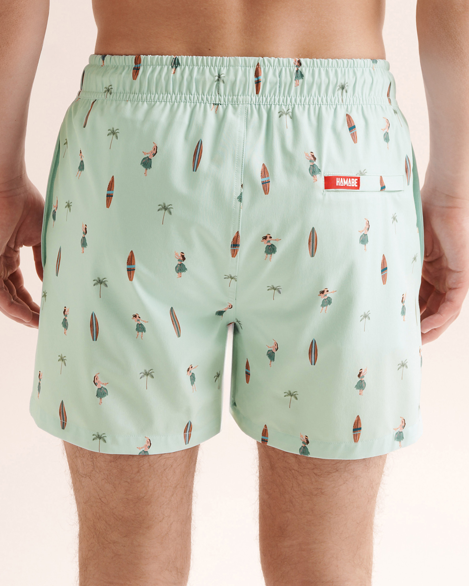HAMABE Brief Liner Volley Swimsuit Green 03100079 - View6